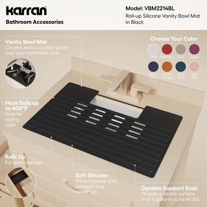 Black Vanity Bowl Mat