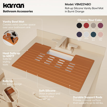 Burnt Orange Vanity Bowl Mat