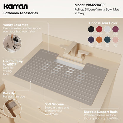 Grey Vanity Bowl Mat