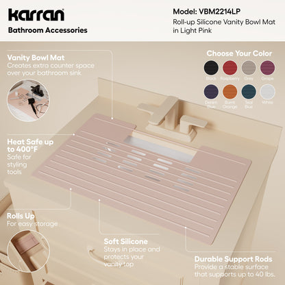 Light Pink Vanity Bowl Mat