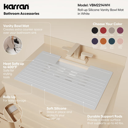 White Vanity Bowl Mat