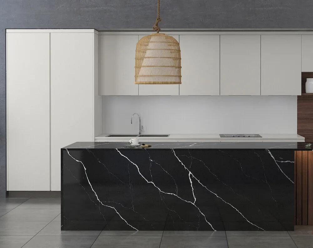 Nero Marquina Quartz Slab