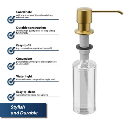 Soap/Lotion Dispenser In Brushed Gold