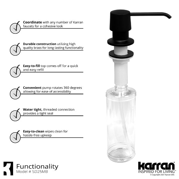 Soap/Lotion Dispenser In Matte Black
