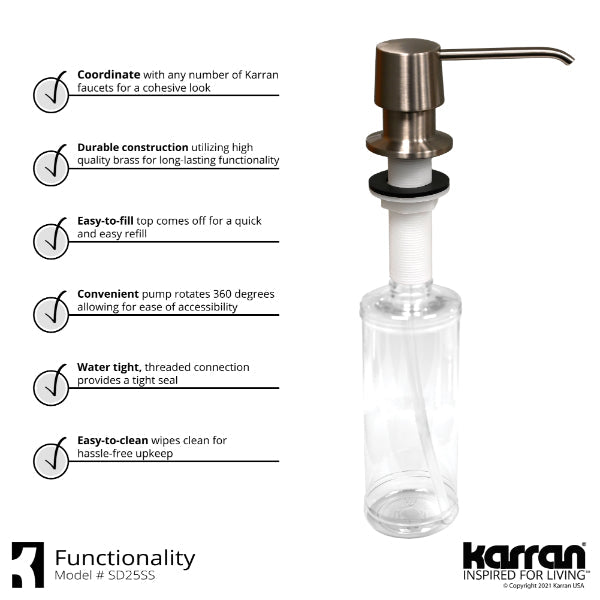 Soap/Lotion Dispenser In Stainless Steel