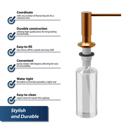 Soap/Lotion Dispenser In Brushed Copper