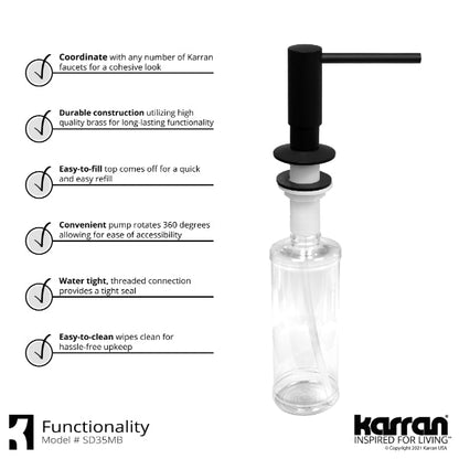 Soap/Lotion Dispenser In Matte Black