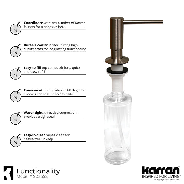 Soap/Lotion Dispenser In Stainless Steel