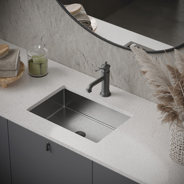 21-5/8" Undermount Stainless Steel Bathroom Sink In Stainless Steel
