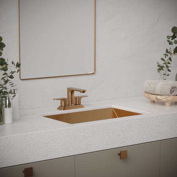 23-5/8" Undermount Stainless Steel Bathroom Sink In Brushed Copper