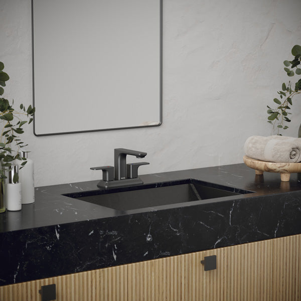 23-5/8" Undermount Stainless Steel Bathroom Sink In Gunmetal Grey