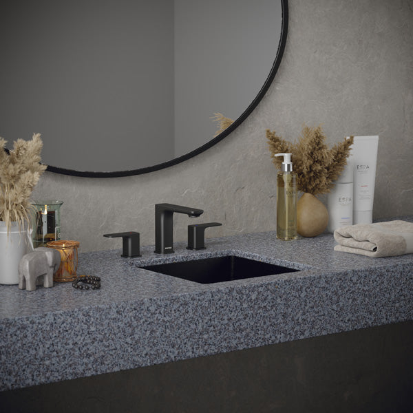 15-3/4" Undermount Stainless Steel Bathroom Sink In Gunmetal Grey