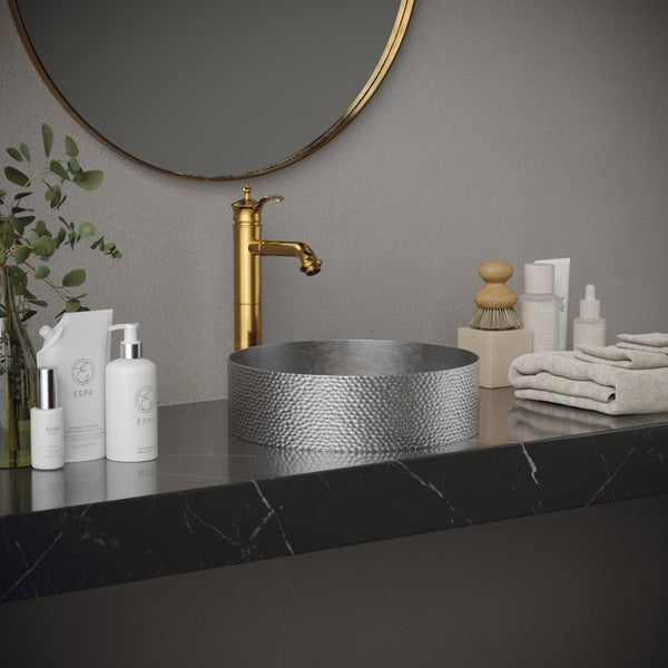 15" Vessel Stainless Steel Bathroom Sink In Stainless Steel