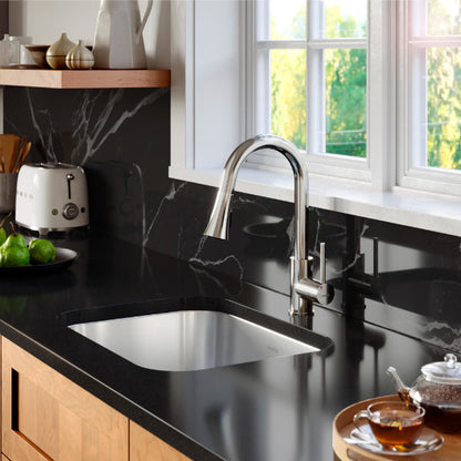 Profile 23" Undermount 16 Gauge Single Bowl Stainless Steel Kitchen Sink with Accessories