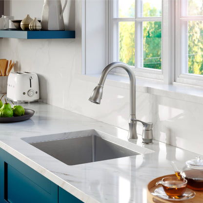 Select 21" Undermount 16 Gauge Single Bowl Stainless Steel Kitchen Sink with Accessories