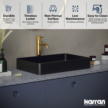 23-5/8" Vessel Stainless Steel Bathroom Sink In Gunmetal Grey