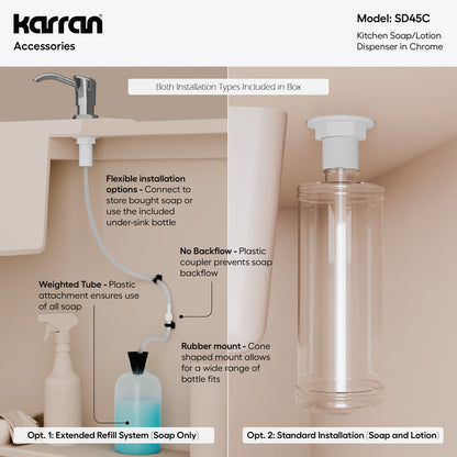 Karran SD45 Soap Dispenser In Chrome