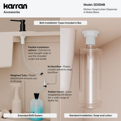 Karran SD55 Soap Dispenser In Matte Black