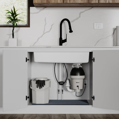 1-1/4 HP Continuous Feed Garbage Disposal for Kitchen Sinks with Power Cord and Accessories included