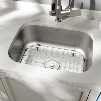 Profile 23" Undermount 18 Gauge Single Bowl Stainless Steel Kitchen Sink with Accessories