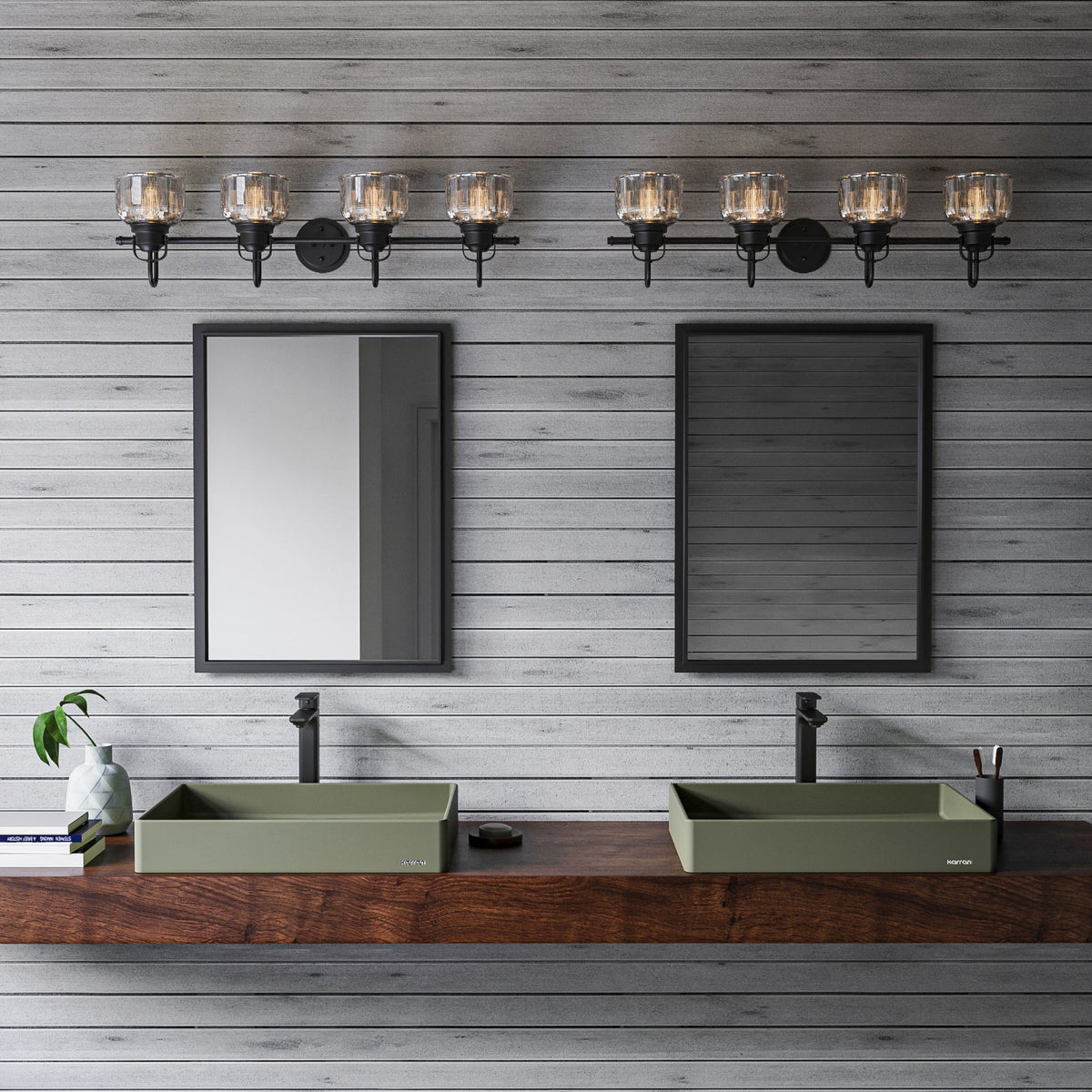 23-5/8" Vessel Quartz Composite Bathroom Sink In Sage Green