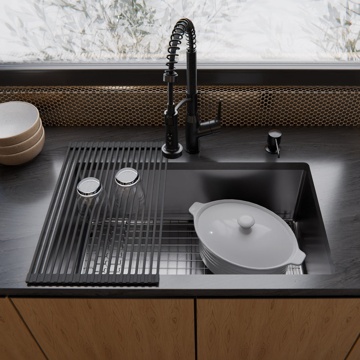 Fusion 30" Undermount 16 Gauge Single Bowl Stainless Steel Sink with Accessories