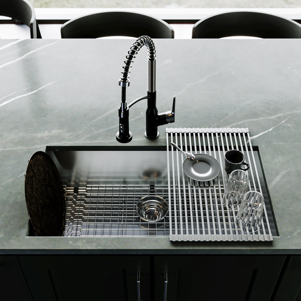 Fusion 33" Undermount 18 Gauge Single Bowl Stainless Steel Sink with Accessories
