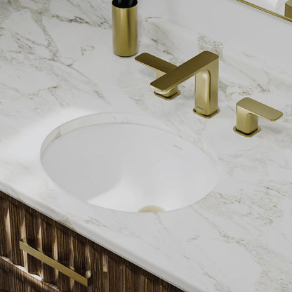 Valera 17" Oval Undermount Vitreous China Bathroom Sink In White