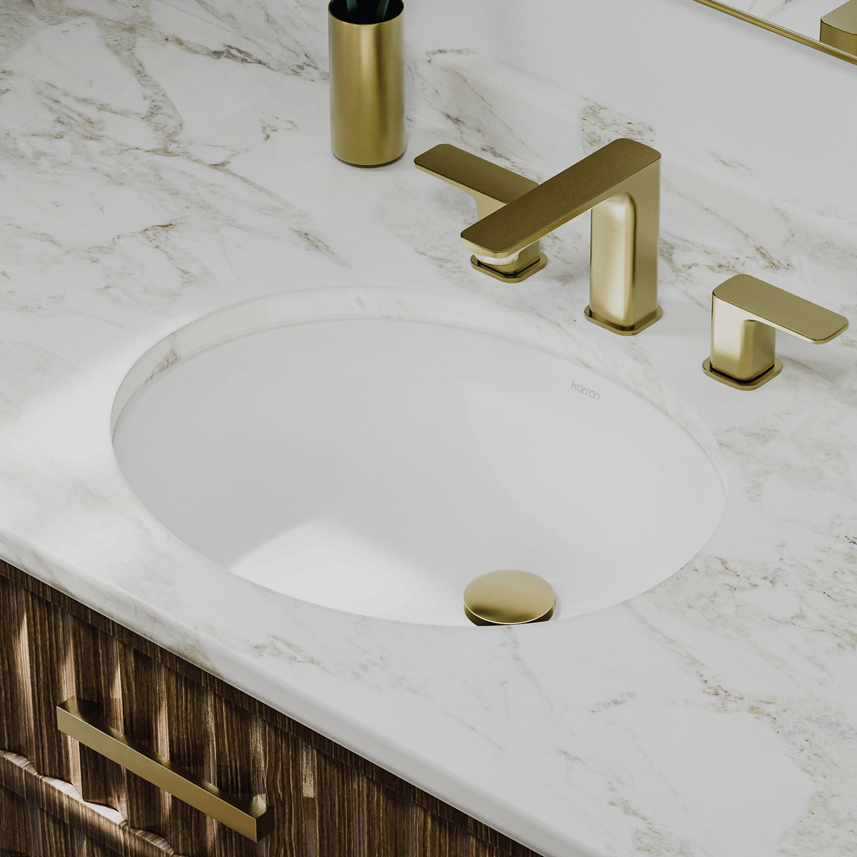 Valera 19" Oval Undermount Vitreous China Bathroom Sink In White