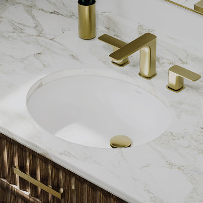 Valera 19" Oval Undermount Vitreous China Bathroom Sink In White
