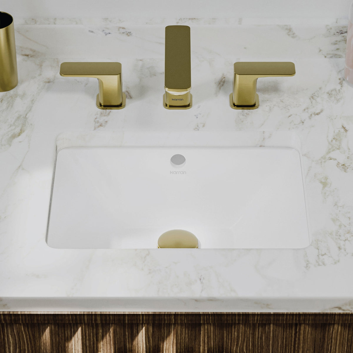Valera 17" Rectangular Undermount Vitreous China Bathroom Sink In White
