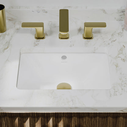Valera 17" Rectangular Undermount Vitreous China Bathroom Sink In White