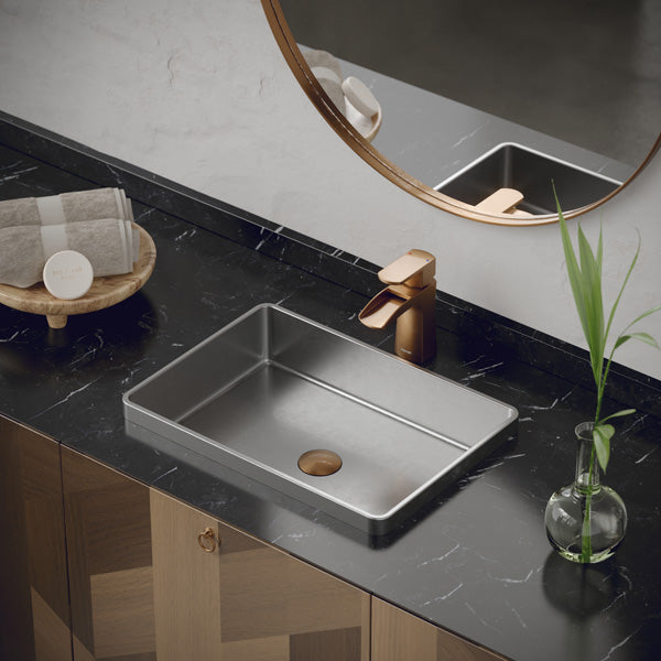 20" Top Mount Stainless Steel Bathroom Sink In Stainless Steel