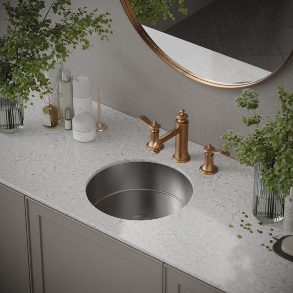 15-3/4" Undermount Stainless Steel Bathroom Sink In Stainless Steel