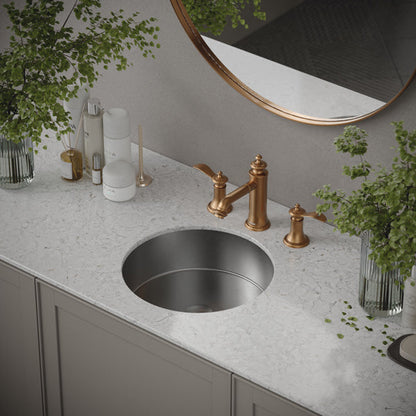 15-3/4" Undermount Stainless Steel Bathroom Sink In Stainless Steel