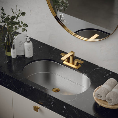 27-1/2" Undermount Stainless Steel Bathroom Sink In Stainless Steel