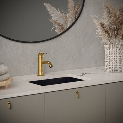 21-5/8" Undermount Stainless Steel Bathroom Sink In Gunmetal Grey