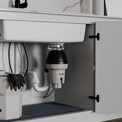 1/2 HP Continuous Feed Garbage Disposal for Kitchen Sinks with Power Cord and Accessories Included