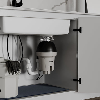 1-1/4 HP Continuous Feed Garbage Disposal for Kitchen Sinks with Power Cord and Accessories included