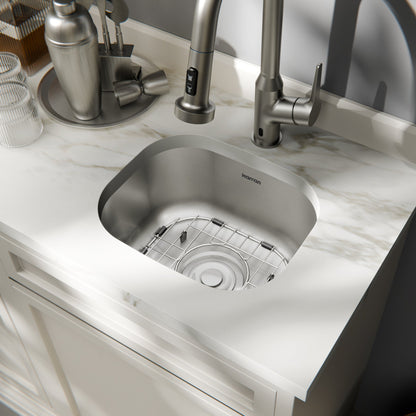 Profile 15" Undermount 18 Gauge Single Bowl Stainless Steel Kitchen Sink with Accessories