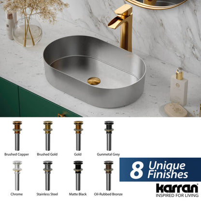 Pop-Up Bathroom Sink Drain In Gold