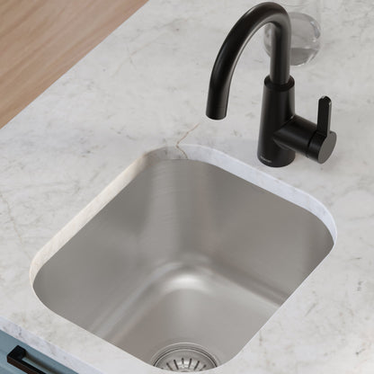 Profile 15" Undermount 16 Gauge Stainless Steel Single Bowl Bar Sink
