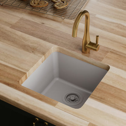 16-5/8" Undermount Quartz Composite Bar/Prep Sink In Grey