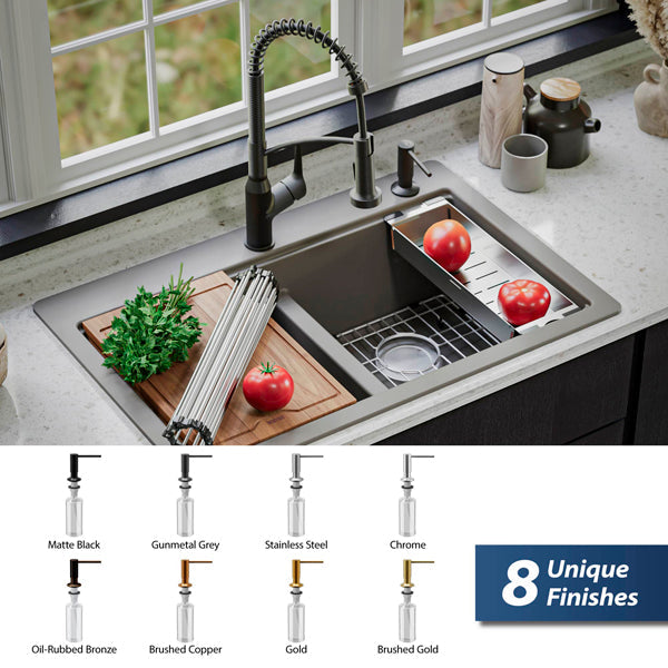 Soap/Lotion Dispenser In Gunmetal Grey
