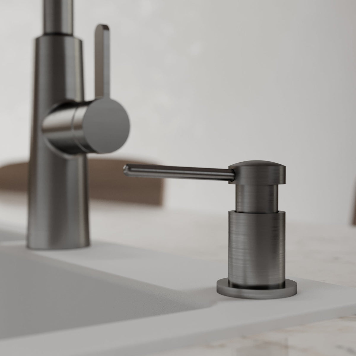 Karran SD55 Soap Dispenser In Spot-Free Gunmetal Grey