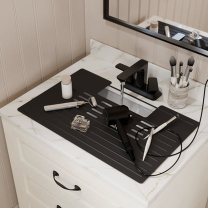 Black Vanity Bowl Mat