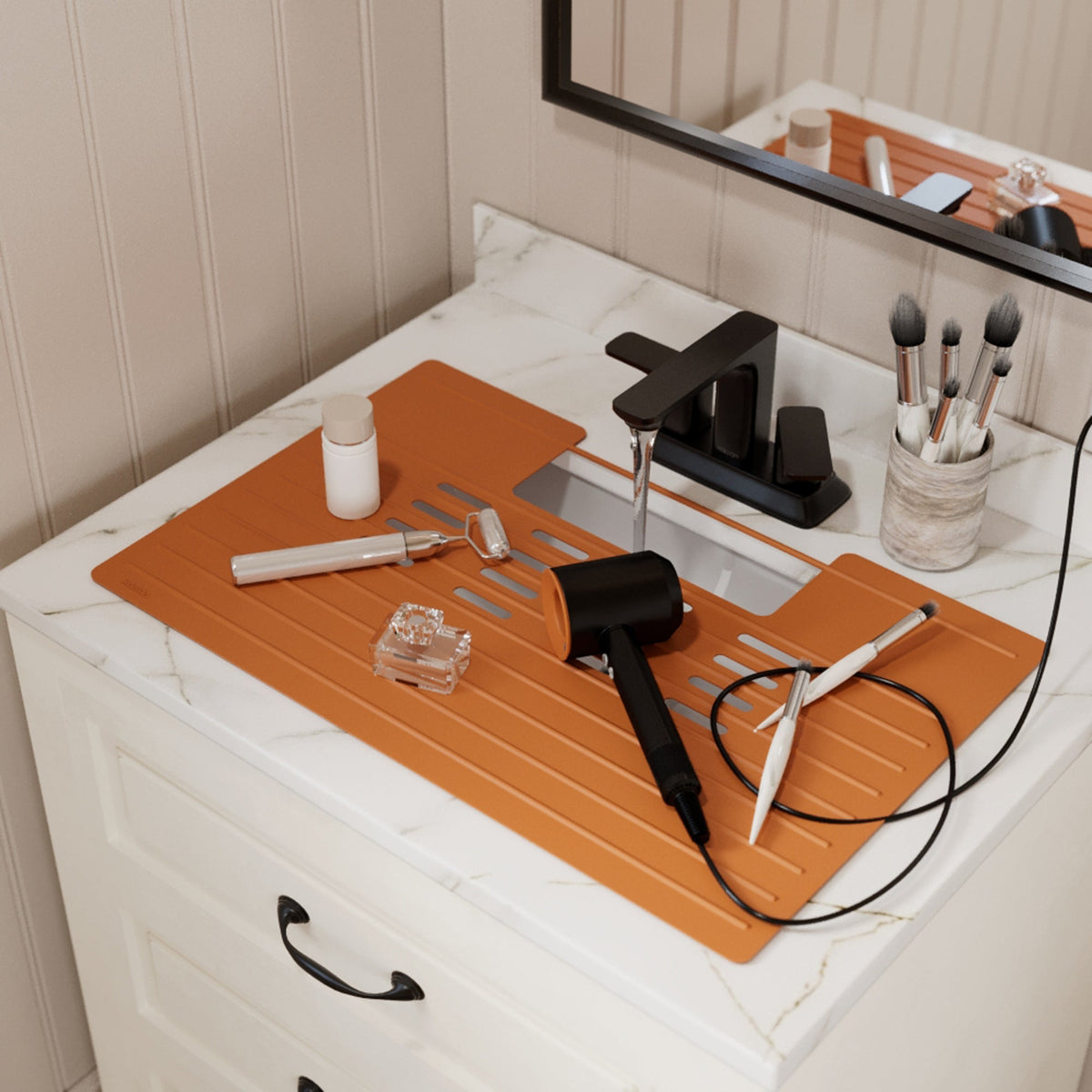 Burnt Orange Vanity Bowl Mat