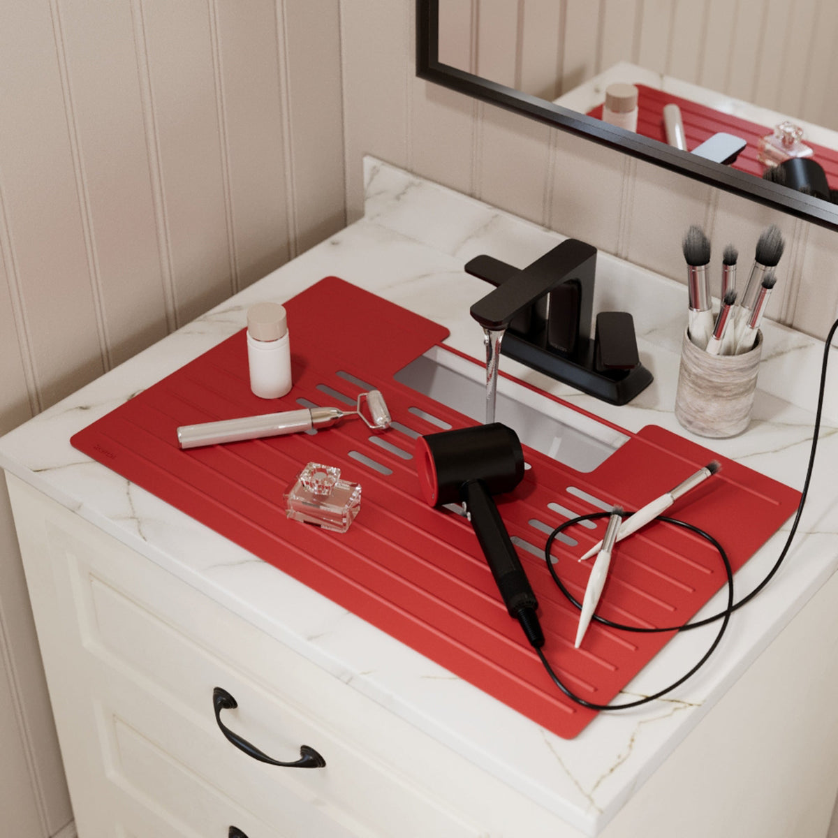 Raspberry Vanity Bowl Mat