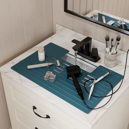 Teal Blue Vanity Bowl Mat