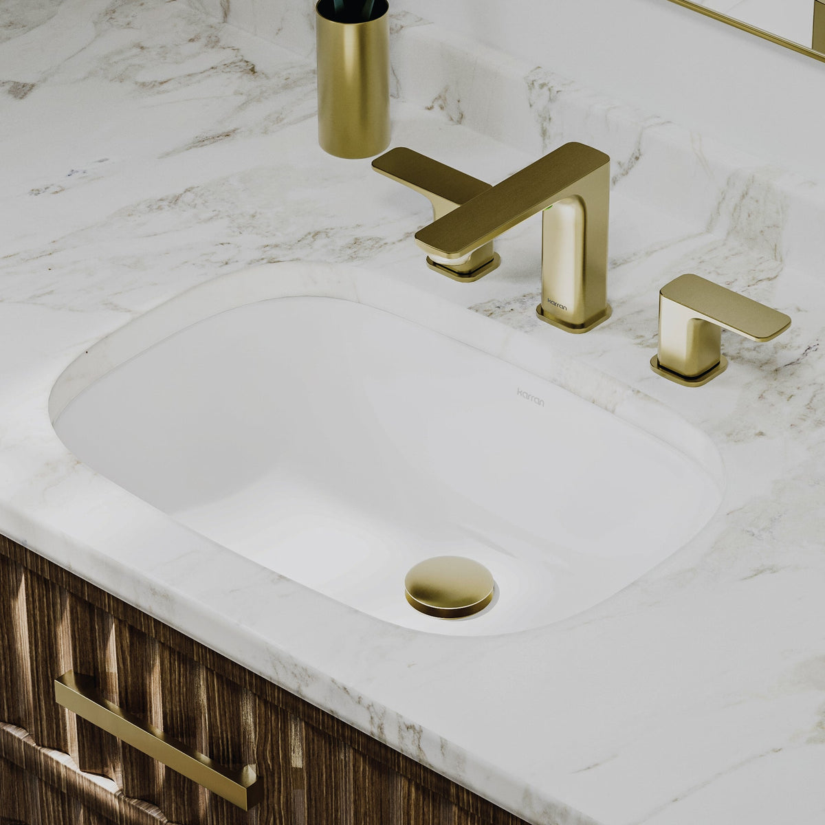 Valera 20" Oval Undermount Vitreous China Bathroom Sink In White